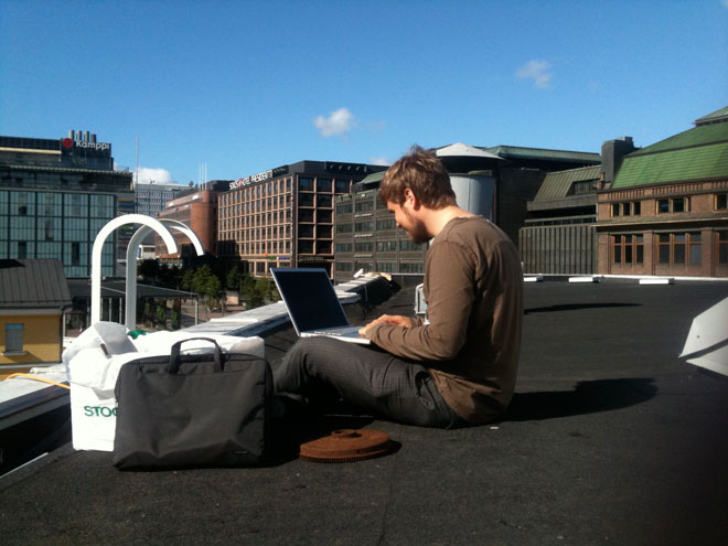 Building Action Flocking on the roof