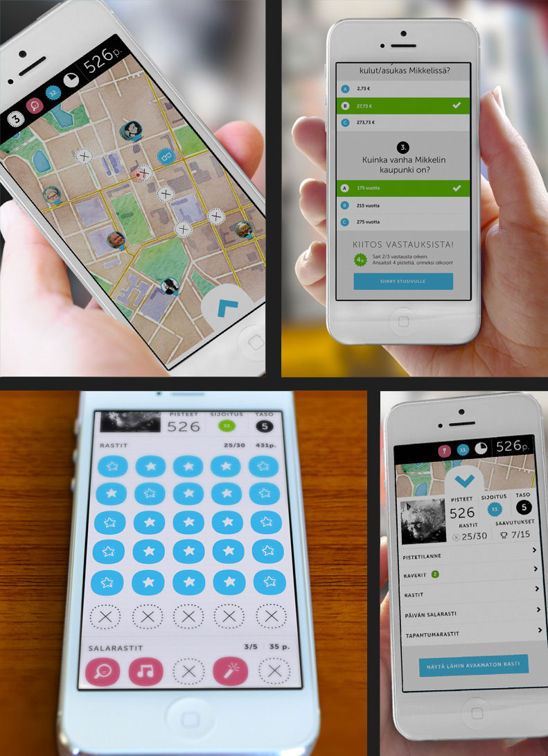 Images of the mobile application