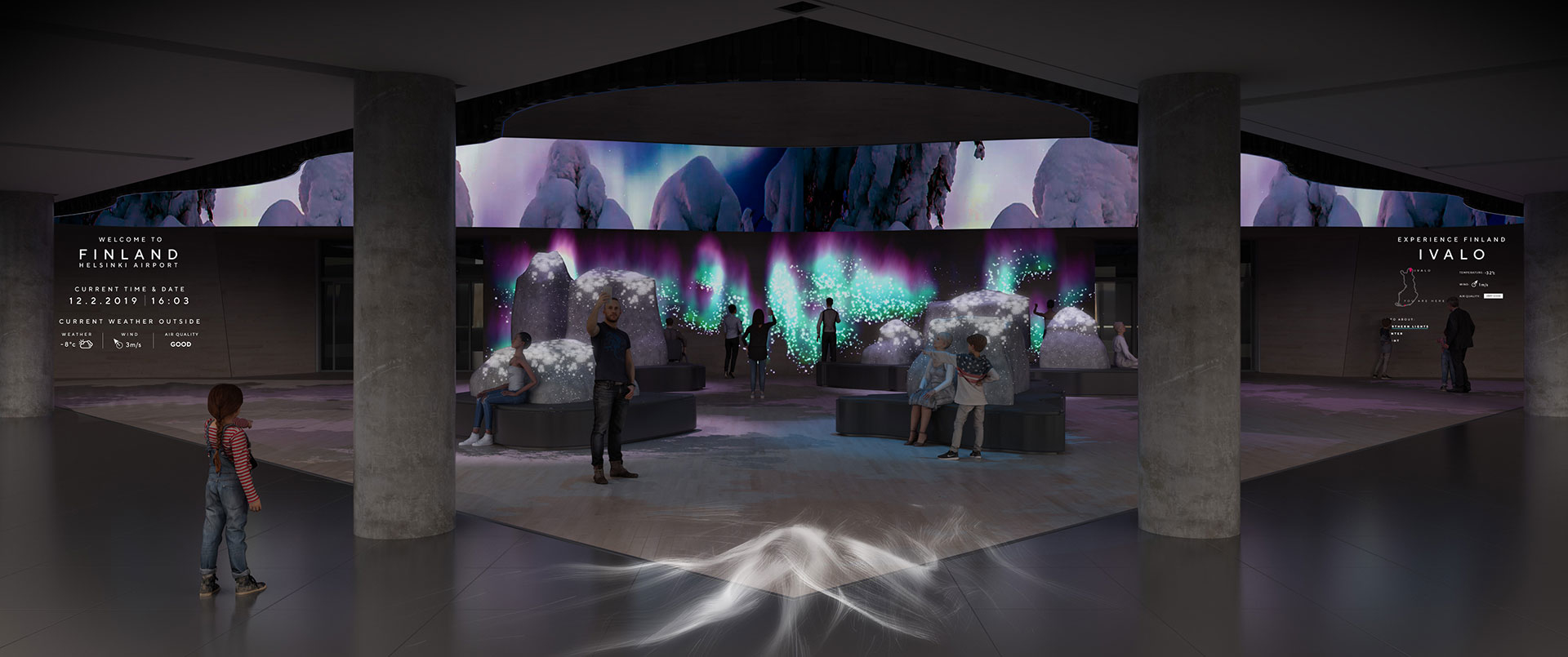 Interactive and immersive nature experience by OiOi, Granlund and Finavia